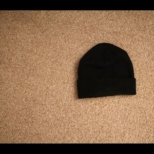 Plain black beanie